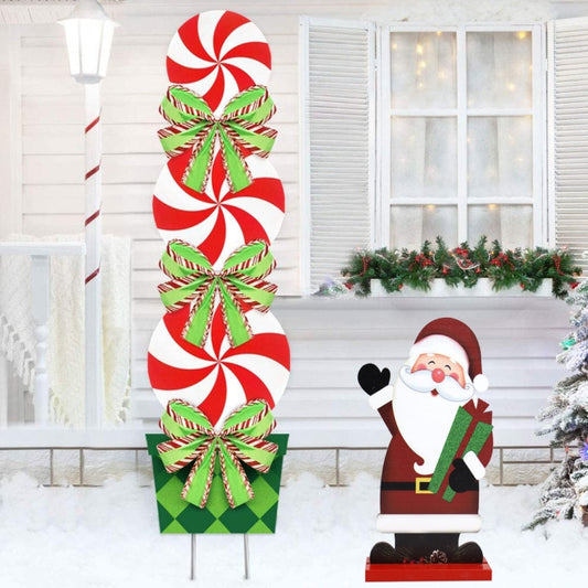 Christmas Festival Decorations Wooden Figure Desktop Decoration, Specification: Santa Claus Gift by bashfashion
