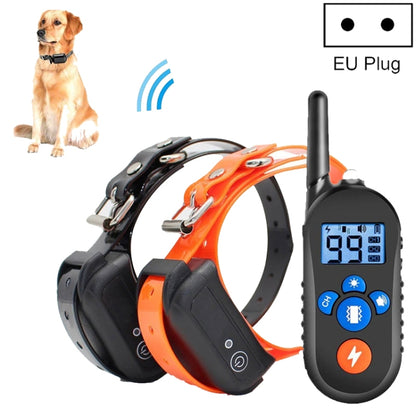 800m Remote Control Electric Shock Bark Stopper Vibration Warning Pet Supplies Electronic Waterproof Collar Dog Training Device, Style:556-2(EU Plug) by bashfashion