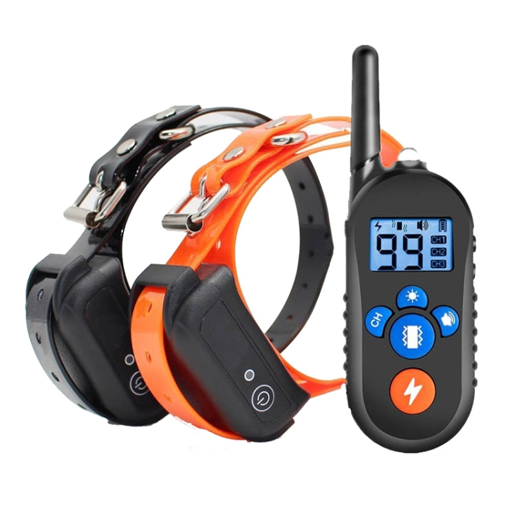 800m Remote Control Electric Shock Bark Stopper Vibration Warning Pet Supplies Electronic Waterproof Collar Dog Training Device, Style:556-2(EU Plug) by bashfashion