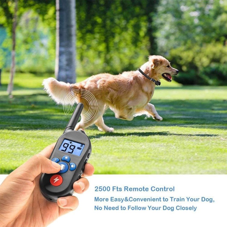 800m Remote Control Electric Shock Bark Stopper Vibration Warning Pet Supplies Electronic Waterproof Collar Dog Training Device, Style:556-2(UK Plug) by bashfashion
