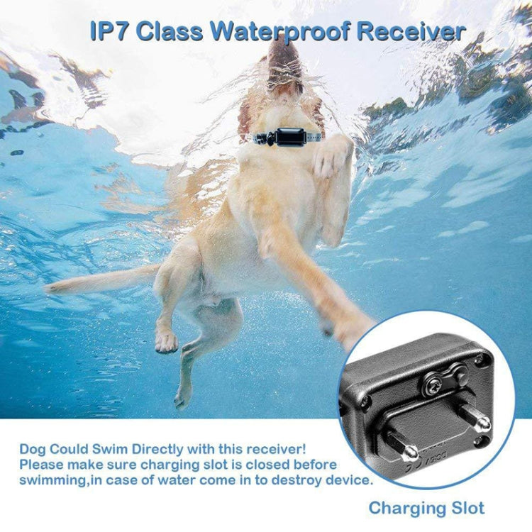 800m Remote Control Electric Shock Bark Stopper Vibration Warning Pet Supplies Electronic Waterproof Collar Dog Training Device, Style:556-2(US Plug) by bashfashion