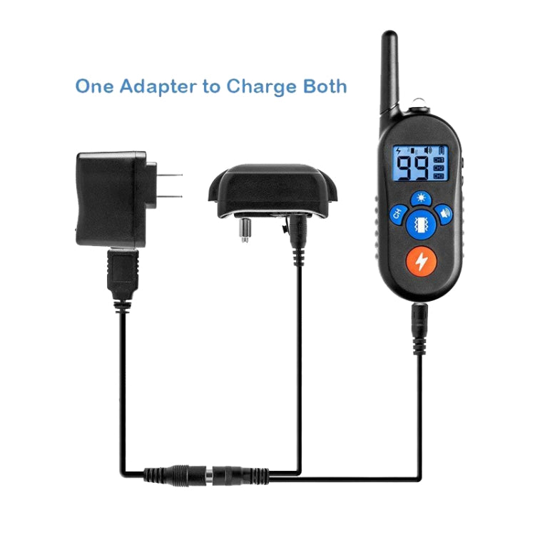 800m Remote Control Electric Shock Bark Stopper Vibration Warning Pet Supplies Electronic Waterproof Collar Dog Training Device, Style:556-3(UK Plug) by bashfashion