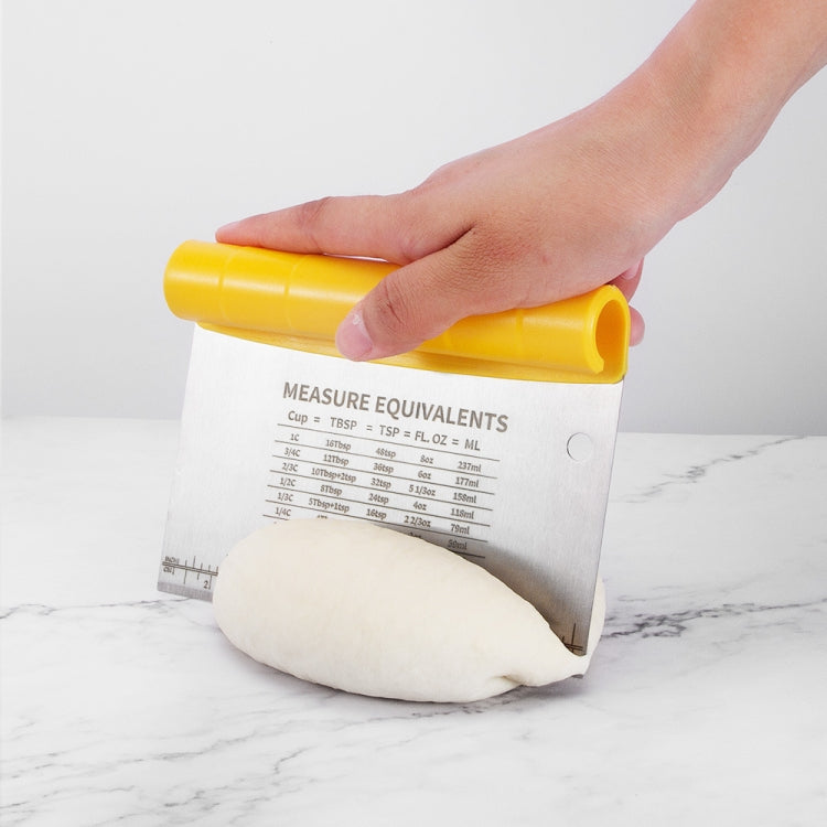Stainless Steel Dough Cutter Scraper With Scale Cutter Baking Tools by bashfashion