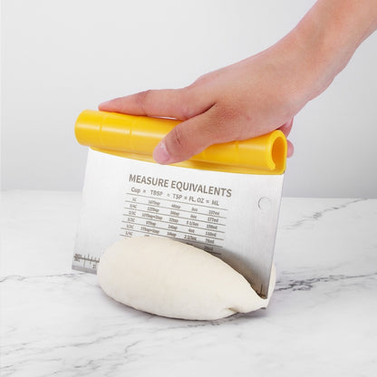 Stainless Steel Dough Cutter Scraper With Scale Cutter Baking Tools by bashfashion
