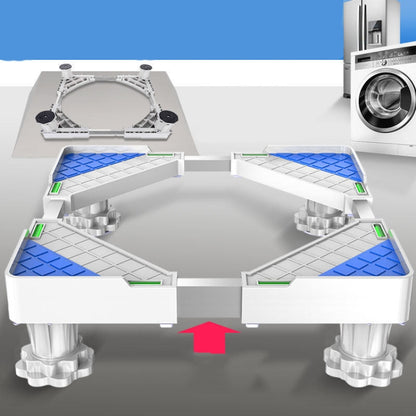 Single Tube 4 Legs Adjustable Stainless Steel Refrigerator Bracket Washing Machine Base Bracket by bashfashion