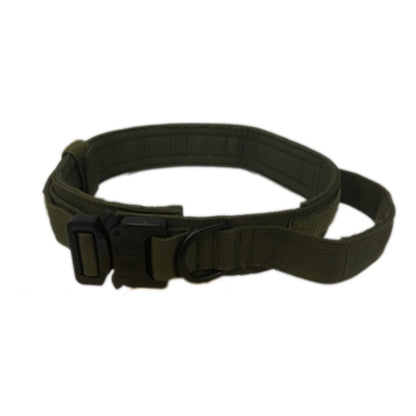 Nylon Thickened Large And Medium-Sized Dog Traction Collar Pet Collar, Size:M(Army Green) by bashfashion