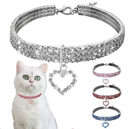 Pet Supplies Elastic Love Cats And Dogs Accessories Pet Collars, Size:S(White) by bashfashion