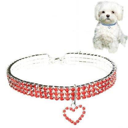 Pet Supplies Elastic Love Cats And Dogs Accessories Pet Collars, Size:M(Red) by bashfashion