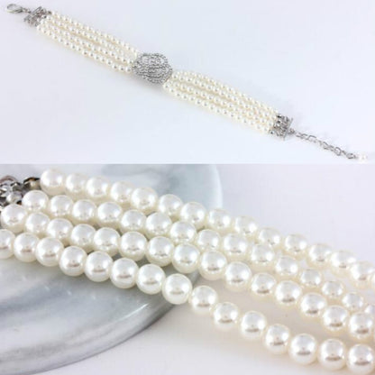 Pearl Dot Diamond Rose Flower Pet Decoration Supplies, Size: S(White) by bashfashion