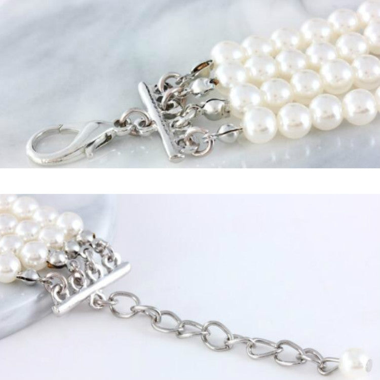 Pearl Dot Diamond Rose Flower Pet Decoration Supplies, Size: S(White) by bashfashion