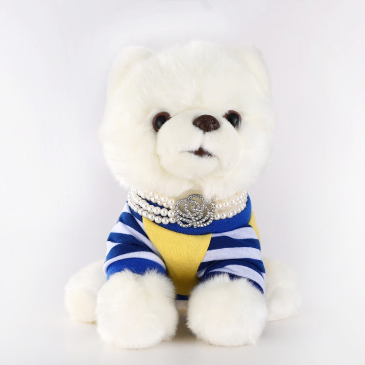 Pearl Dot Diamond Rose Flower Pet Decoration Supplies, Size: M(White) by bashfashion