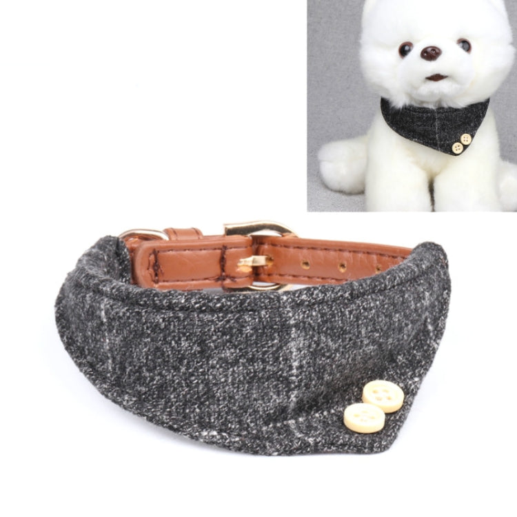 Dog Collars Pet PU Triangle Collars, Specification: 1.5x47cm(Gray) by bashfashion