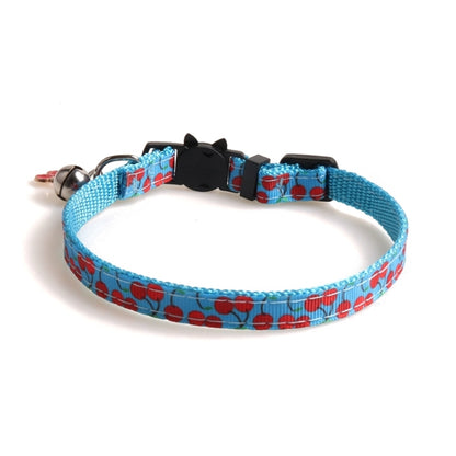 Pet Webbing Fruit Cat Collar With Fruit Accessories Bell Pet Collar, Size:1x28cm(Cherry) by bashfashion