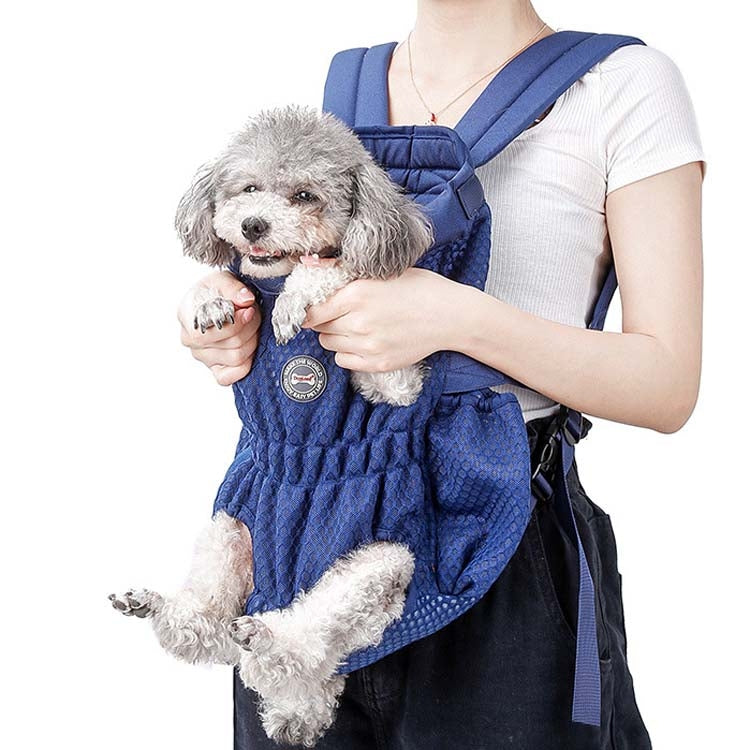 Doglemi Pet Outing Backpack Dog Shoulder Chest Bag Breathable Mesh Dog Cat Bag, Size:M(Blue) by Doglemi