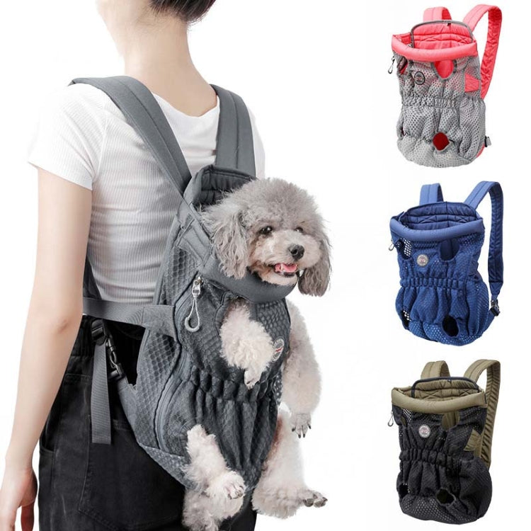 Doglemi Pet Outing Backpack Dog Shoulder Chest Bag Breathable Mesh Dog Cat Bag, Size:M(Blue) by Doglemi