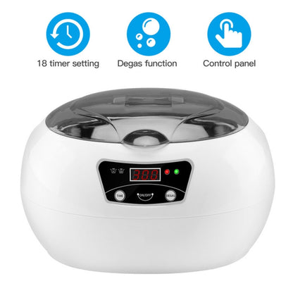 35W 600ml Mini Ultrasonic Cleaner Glasses Jewelry Household Ultrasonic Cleaner, Plug Type:220V UK Plug by bashfashion