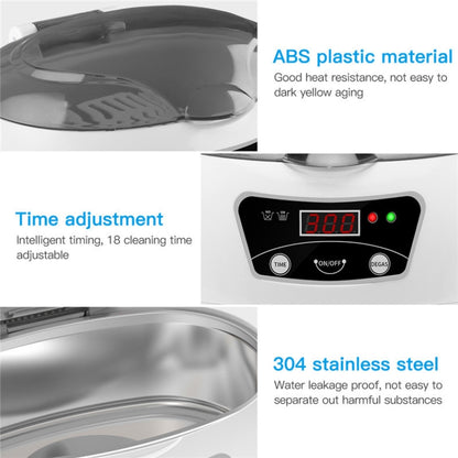35W 600ml Mini Ultrasonic Cleaner Glasses Jewelry Household Ultrasonic Cleaner, Plug Type:220V UK Plug by bashfashion