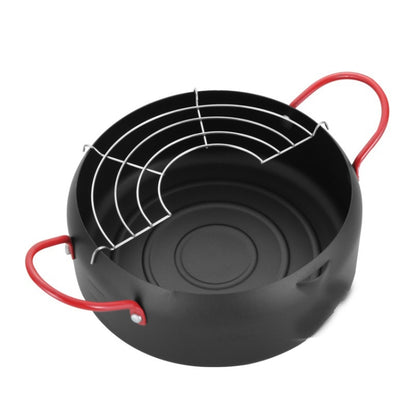 Tempura Hot Pot Household Fryer Pot Non-Stick Pan With Filter Holder, Specification:20cm without Clip by bashfashion