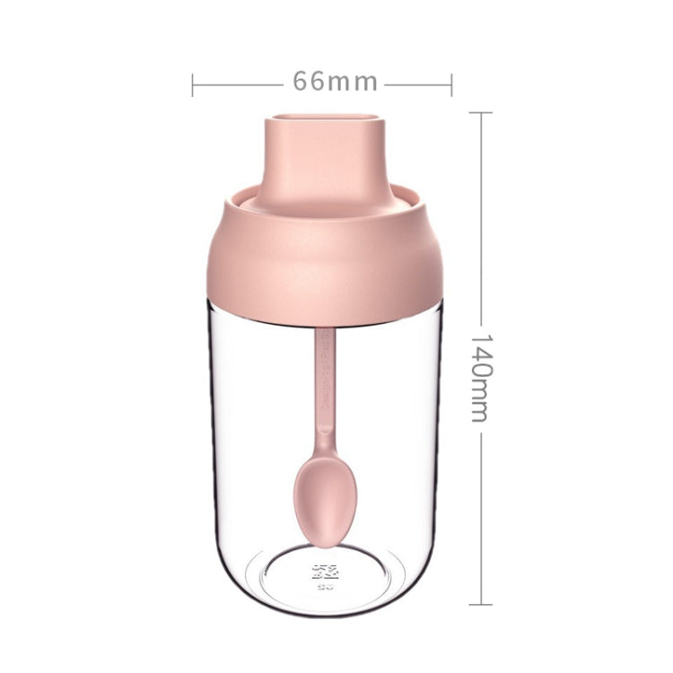 3 PCS Macaron Ribbon Moisture-Proof Lid Spoon One Seasoning Jar Glass Seasoning Bottle with Label, Style:Seasoning Bottle(Pink) by bashfashion
