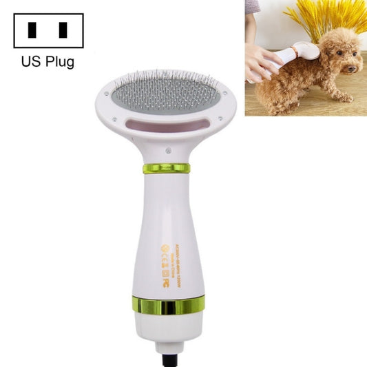 Pet Hair Dryer Cat & Dog Cleaning Electric Comb, Specification:US Plug(Green) by bashfashion