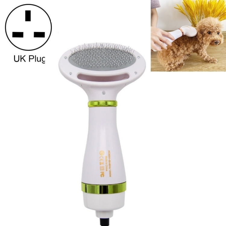 Pet Hair Dryer Cat & Dog Cleaning Electric Comb, Specification:UK Plug(Green) by bashfashion
