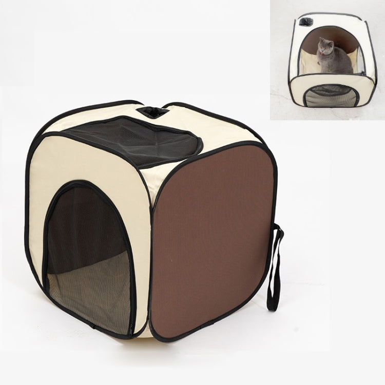 Pet Hair Drying Box Foldable Pet Dry Room Pet Hair Dryer Cage(Rice Coffee Color) by bashfashion