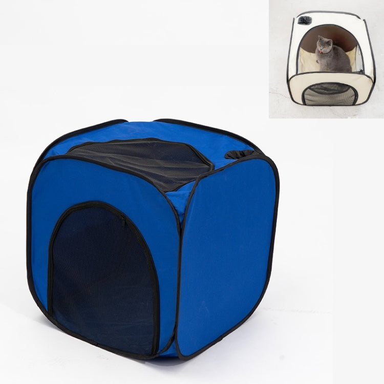 Pet Hair Drying Box Foldable Pet Dry Room Pet Hair Dryer Cage(Royal Blue) by bashfashion