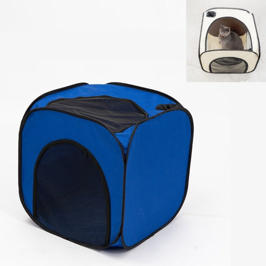 Pet Hair Drying Box Foldable Pet Dry Room Pet Hair Dryer Cage(Royal Blue) by bashfashion