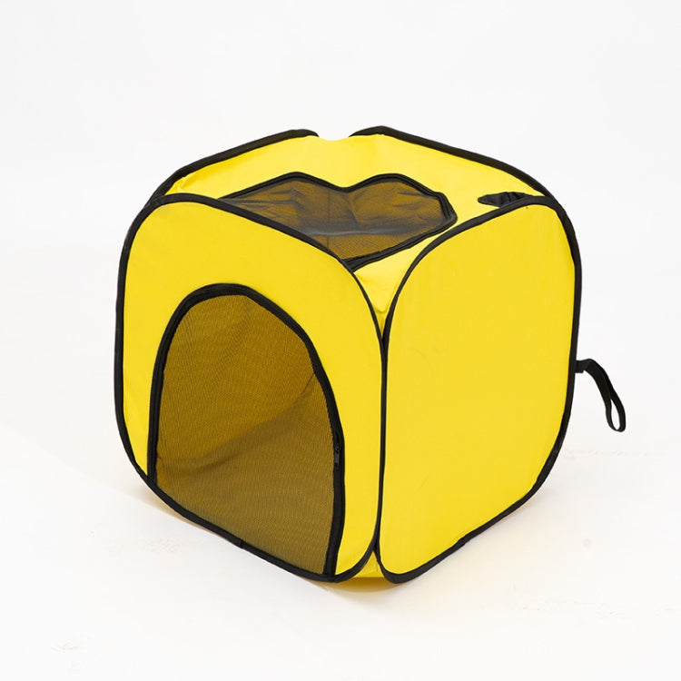 Pet Hair Drying Box Foldable Pet Dry Room Pet Hair Dryer Cage(Lemon Yellow) by bashfashion
