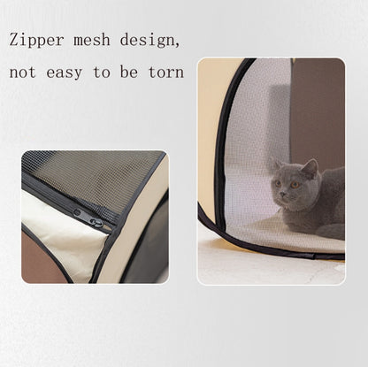Pet Hair Drying Box Foldable Pet Dry Room Pet Hair Dryer Cage(Rice Coffee Color) by bashfashion
