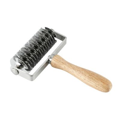 Baking Tool Stainless Steel Wooden Handle Pizza Roller Cutter Dessert Hob Pizza Net Knife by bashfashion