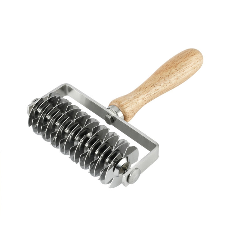 Baking Tool Stainless Steel Wooden Handle Pizza Roller Cutter Dessert Hob Pizza Net Knife by bashfashion
