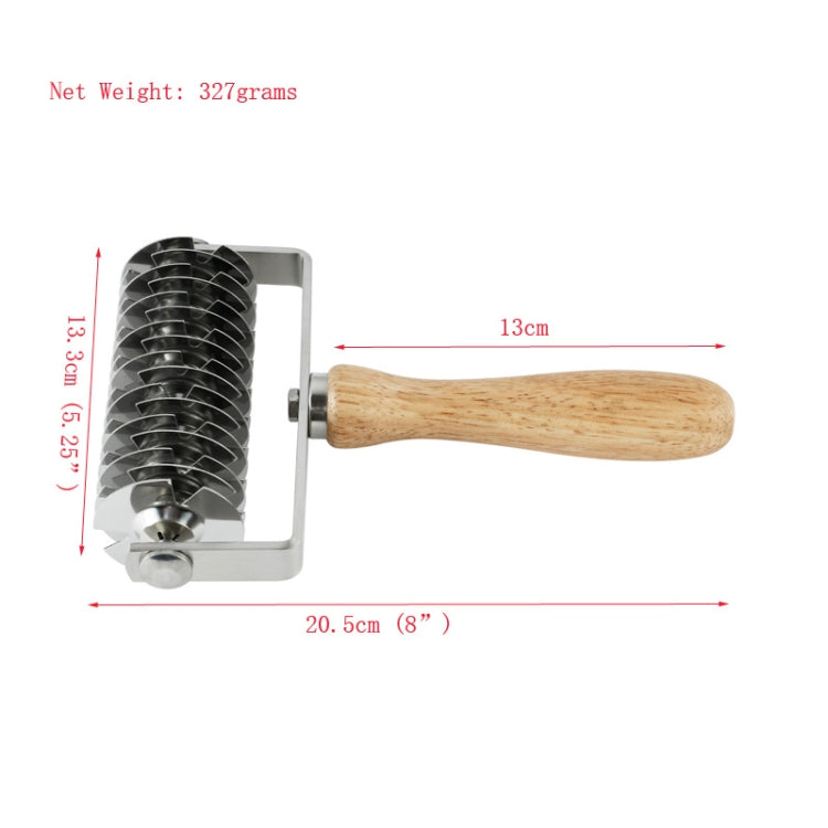 Baking Tool Stainless Steel Wooden Handle Pizza Roller Cutter Dessert Hob Pizza Net Knife by bashfashion