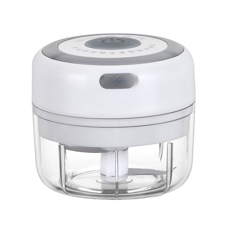 Electrical USB Rechargeable Garlic Mixing Masher Complementary Food Masher Stainless Steel Crushing Garlic Peeling Device Wireless Mini Garlic Cutter(White) by bashfashion