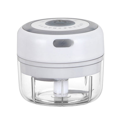 Electrical USB Rechargeable Garlic Mixing Masher Complementary Food Masher Stainless Steel Crushing Garlic Peeling Device Wireless Mini Garlic Cutter(White) by bashfashion