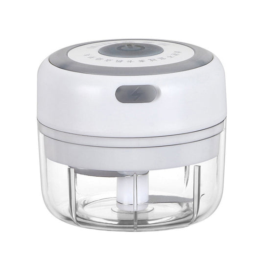 Electrical USB Rechargeable Garlic Mixing Masher Complementary Food Masher Stainless Steel Crushing Garlic Peeling Device Wireless Mini Garlic Cutter(White) by bashfashion