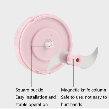 Electrical USB Rechargeable Garlic Mixing Masher Complementary Food Masher Stainless Steel Crushing Garlic Peeling Device Wireless Mini Garlic Cutter(Pink) by bashfashion