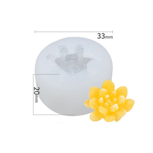 SX-ZW-139 Fleshy Three-Dimensional Candle Silicone Mold DIY Handmade Soap Aromatherapy Epoxy Mold by bashfashion