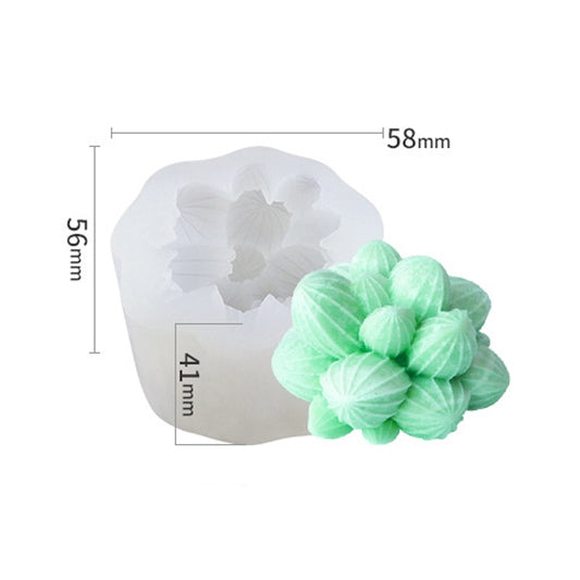 SX-ZW-186 Fleshy Three-Dimensional Candle Silicone Mold DIY Handmade Soap Aromatherapy Epoxy Mold by bashfashion