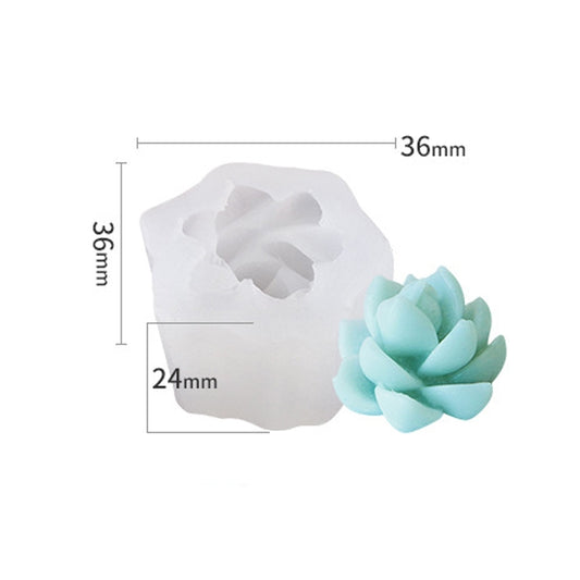 SX-ZW-190 Fleshy Three-Dimensional Candle Silicone Mold DIY Handmade Soap Aromatherapy Epoxy Mold by bashfashion