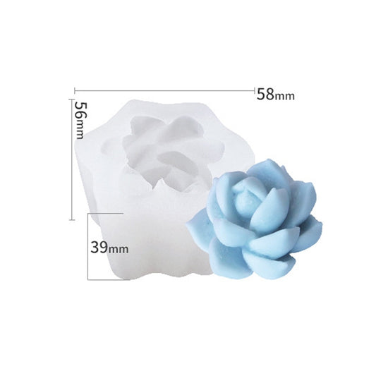 SX-ZW-191 Fleshy Three-Dimensional Candle Silicone Mold DIY Handmade Soap Aromatherapy Epoxy Mold by bashfashion