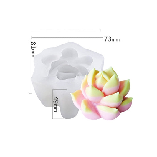 SX-ZW-192 Fleshy Three-Dimensional Candle Silicone Mold DIY Handmade Soap Aromatherapy Epoxy Mold by bashfashion