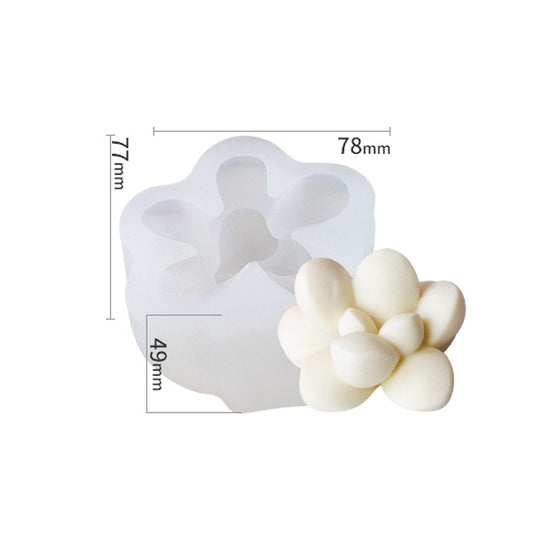 SX-ZW-194 Fleshy Three-Dimensional Candle Silicone Mold DIY Handmade Soap Aromatherapy Epoxy Mold by bashfashion