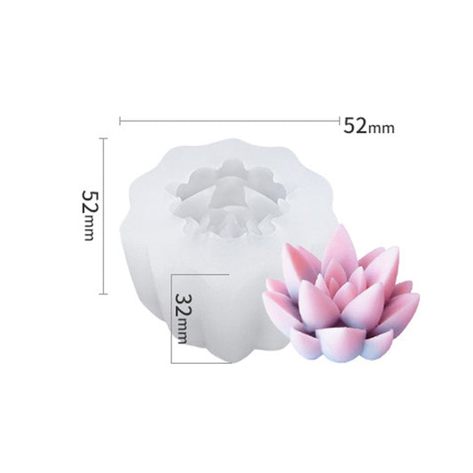 SX-ZW-195 Fleshy Three-Dimensional Candle Silicone Mold DIY Handmade Soap Aromatherapy Epoxy Mold by bashfashion