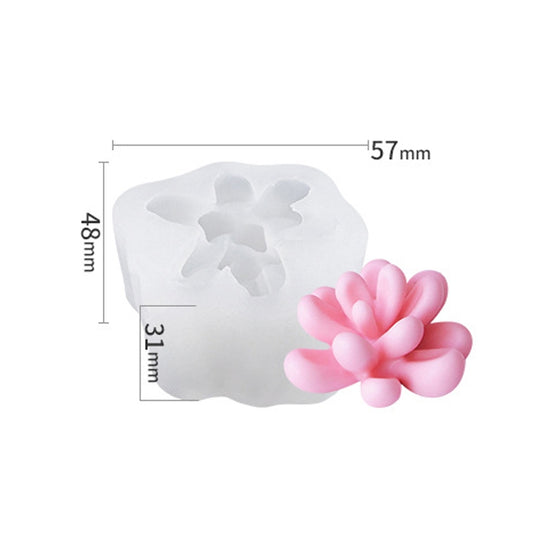 SX-ZW-197 Fleshy Three-Dimensional Candle Silicone Mold DIY Handmade Soap Aromatherapy Epoxy Mold by bashfashion