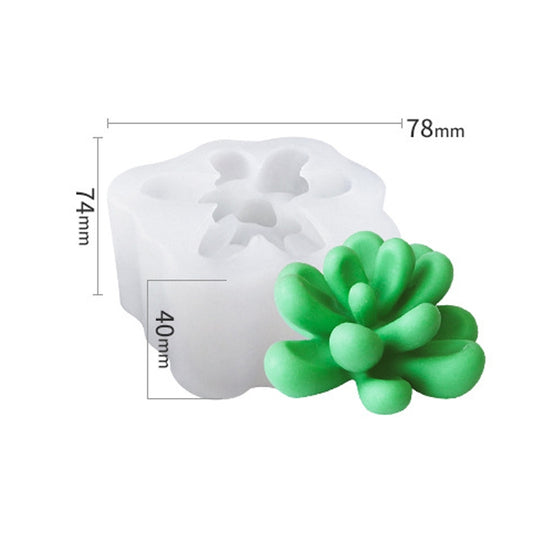 SX-ZW-198 Fleshy Three-Dimensional Candle Silicone Mold DIY Handmade Soap Aromatherapy Epoxy Mold by bashfashion