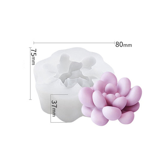 SX-ZW-200 Fleshy Three-Dimensional Candle Silicone Mold DIY Handmade Soap Aromatherapy Epoxy Mold by bashfashion