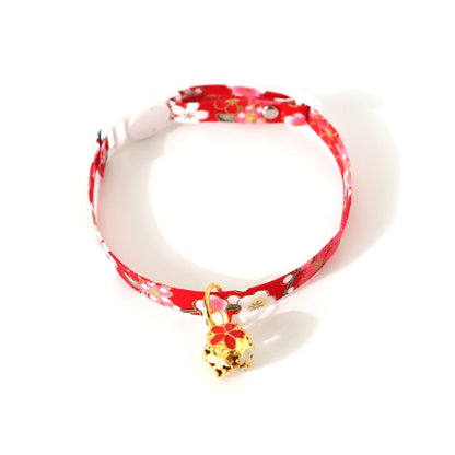 Adjustable Pet Flower Hollow Bell Collar Cat Dog Collar Accessories, Specification: S 17-32cm(Red) by bashfashion