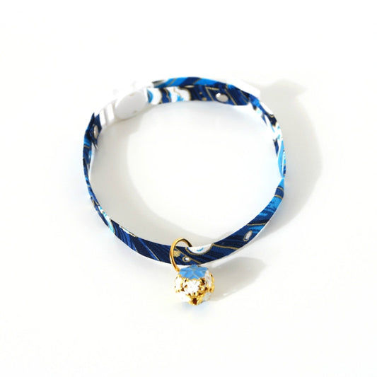 Adjustable Pet Flower Hollow Bell Collar Cat Dog Collar Accessories, Specification: S 17-32cm(Blue) by bashfashion