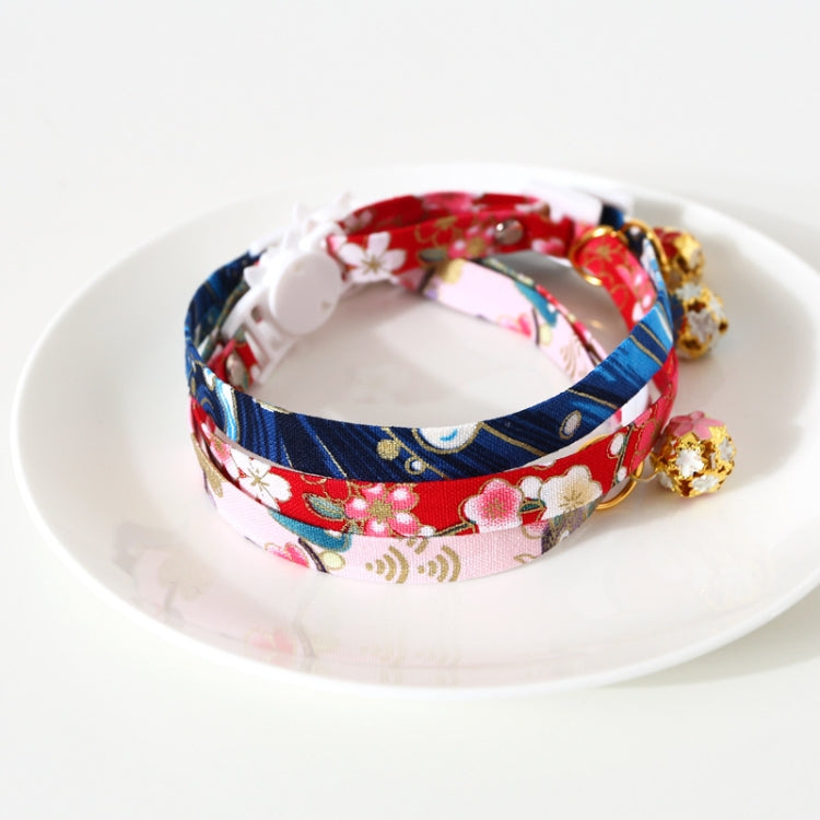 Adjustable Pet Flower Hollow Bell Collar Cat Dog Collar Accessories, Specification: S 17-32cm(Red) by bashfashion